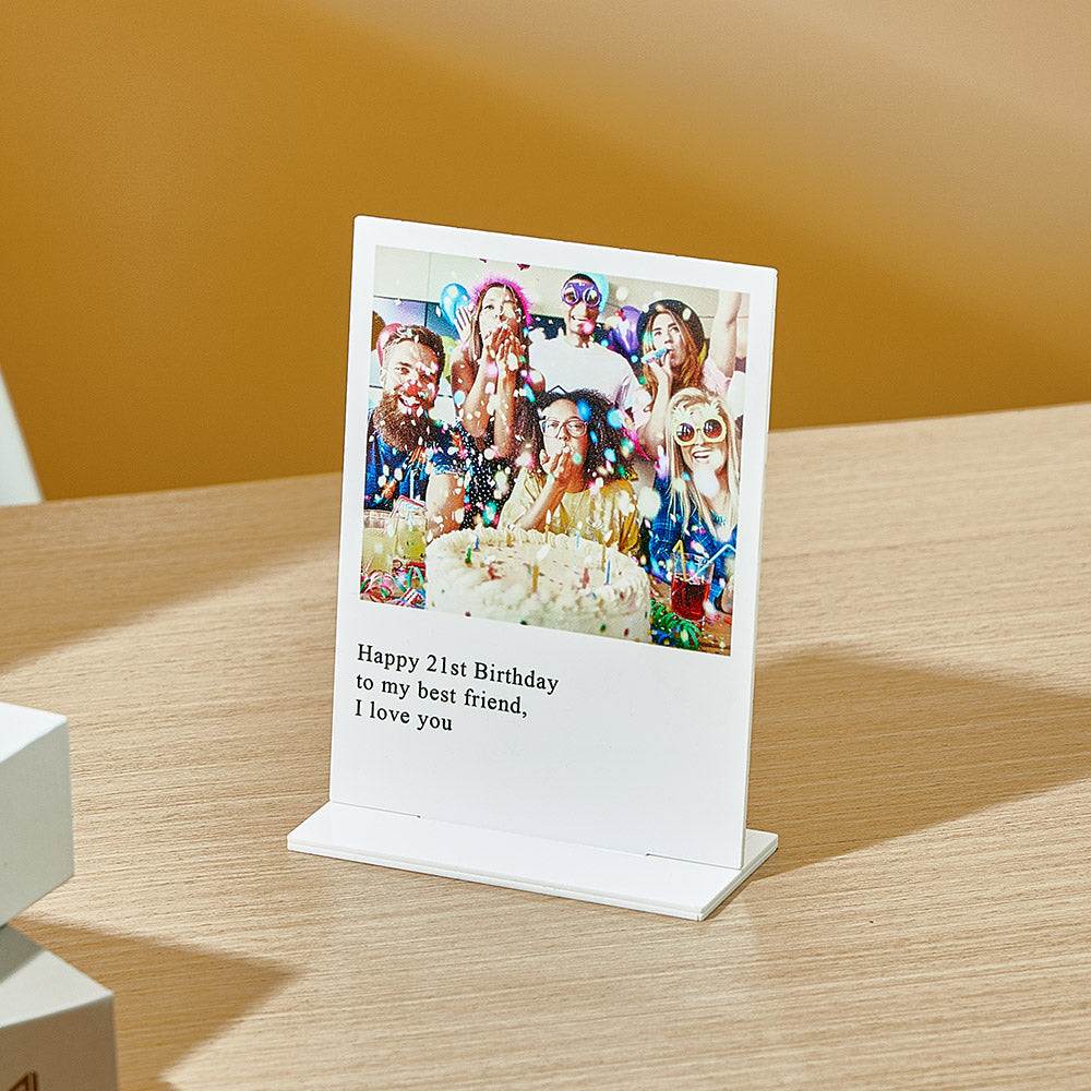 Targa in Acrilico Plexiglass Personalizzata con Foto Regalo Anniversario Compleanno Matrimonio Nozze Comunione