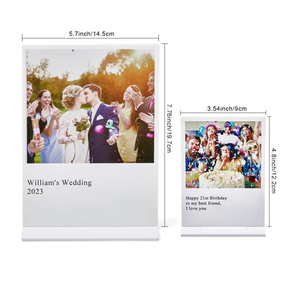 Targa in Acrilico Plexiglass Personalizzata con Foto Regalo Anniversario Compleanno Matrimonio Nozze Comunione
