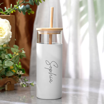Bicchiere in Vetro Personalizzato con Nome Tumbler Caffè da 17oz