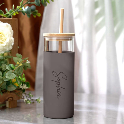 Bicchiere in Vetro Personalizzato con Nome Tumbler Caffè da 17oz