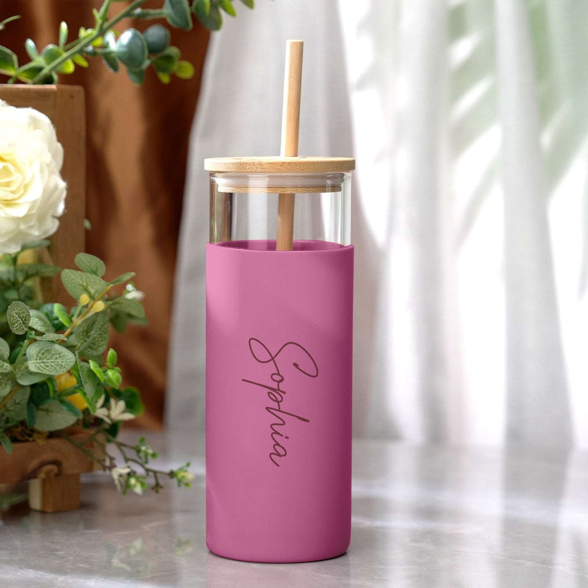 Bicchiere in Vetro Personalizzato con Nome Tumbler Caffè da 17oz