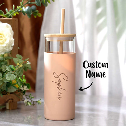 Bicchiere in Vetro Personalizzato con Nome Tumbler Caffè da 17oz