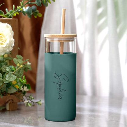 Bicchiere in Vetro Personalizzato con Nome Tumbler Caffè da 17oz
