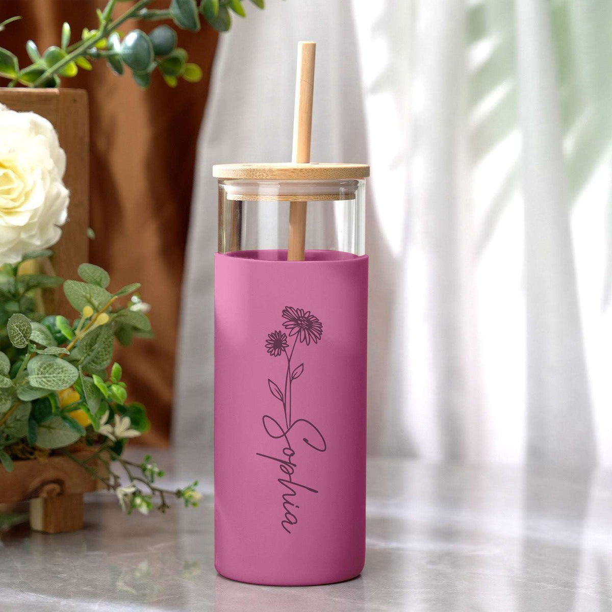 Bicchiere in Vetro Personalizzato con Nome Tumbler Caffè da 17oz