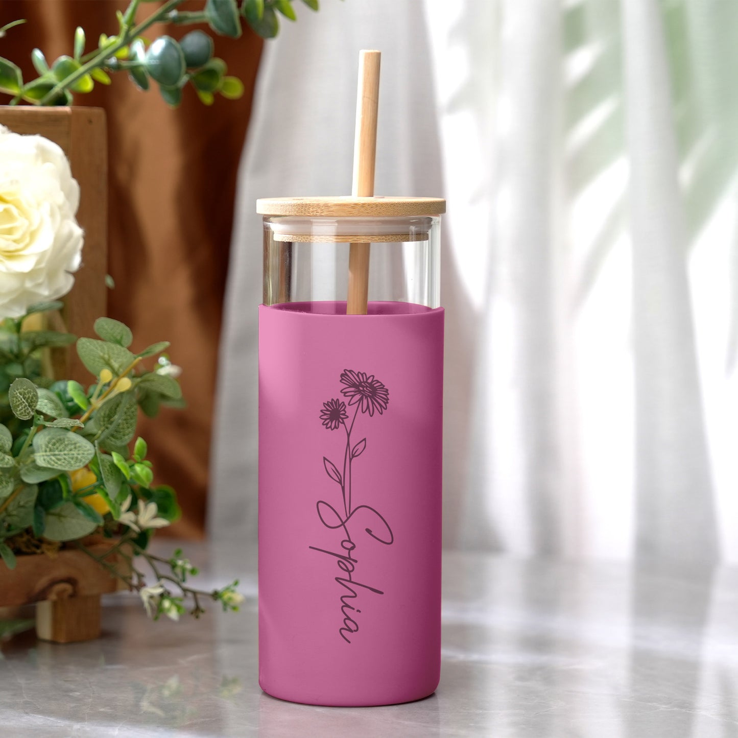 Bicchiere in Vetro Personalizzato con Nome Tumbler Caffè da 17oz