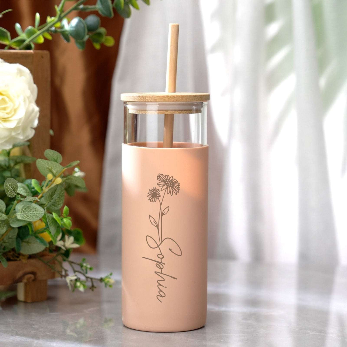 Bicchiere in Vetro Personalizzato con Nome Tumbler Caffè da 17oz