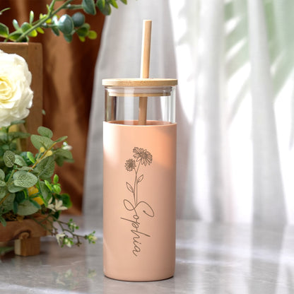 Bicchiere in Vetro Personalizzato con Nome Tumbler Caffè da 17oz