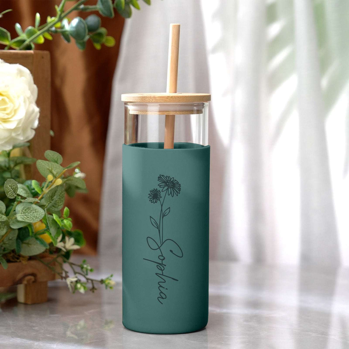 Bicchiere in Vetro Personalizzato con Nome Tumbler Caffè da 17oz