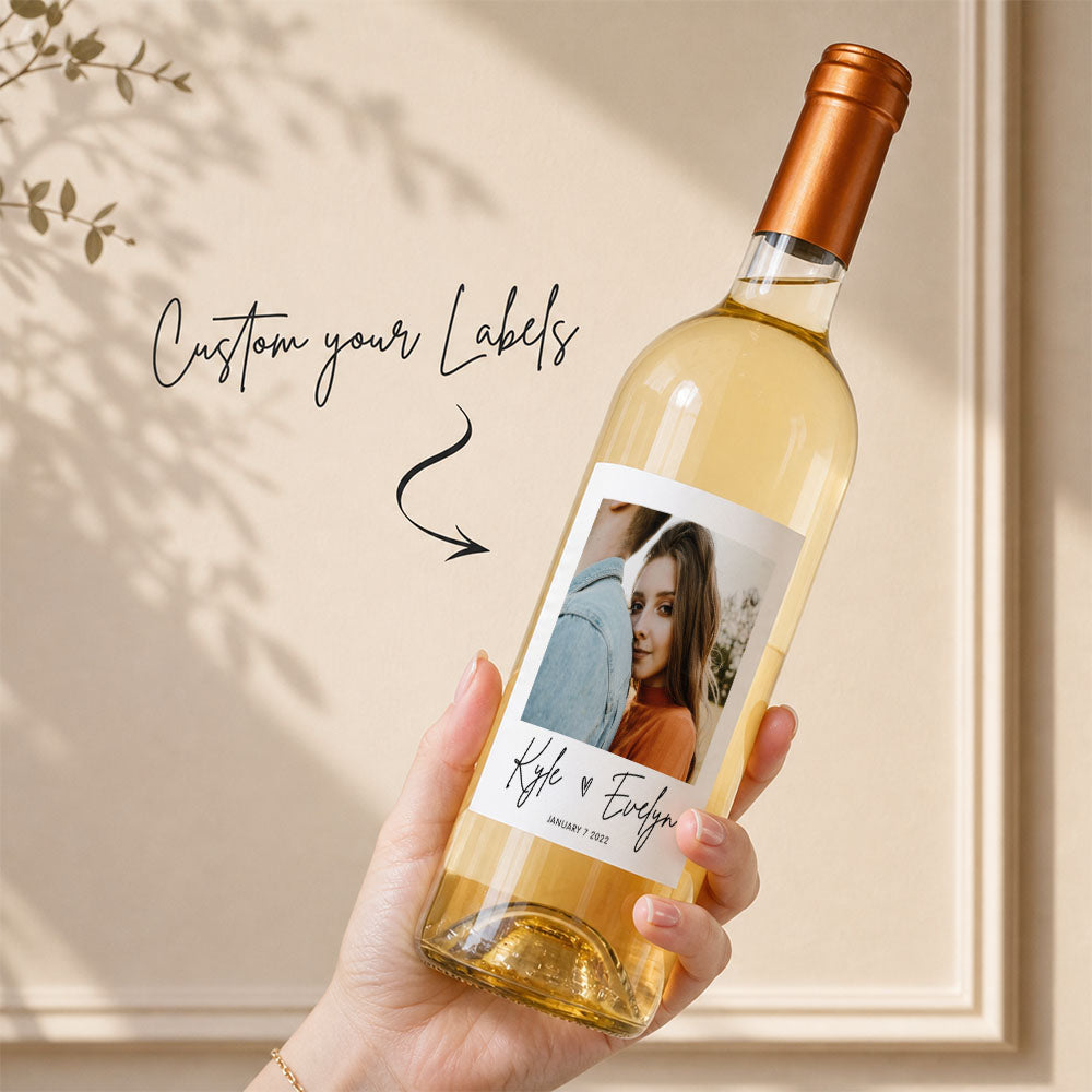 Etichette Vino Halloween Personalizzate Foto e Testo Adesivi Bottiglia