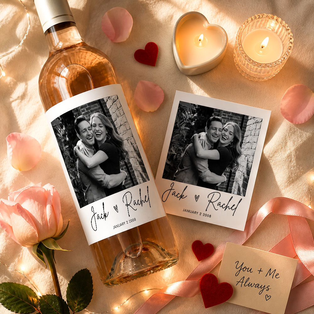 Etichette Vino Halloween Personalizzate Foto e Testo Adesivi Bottiglia