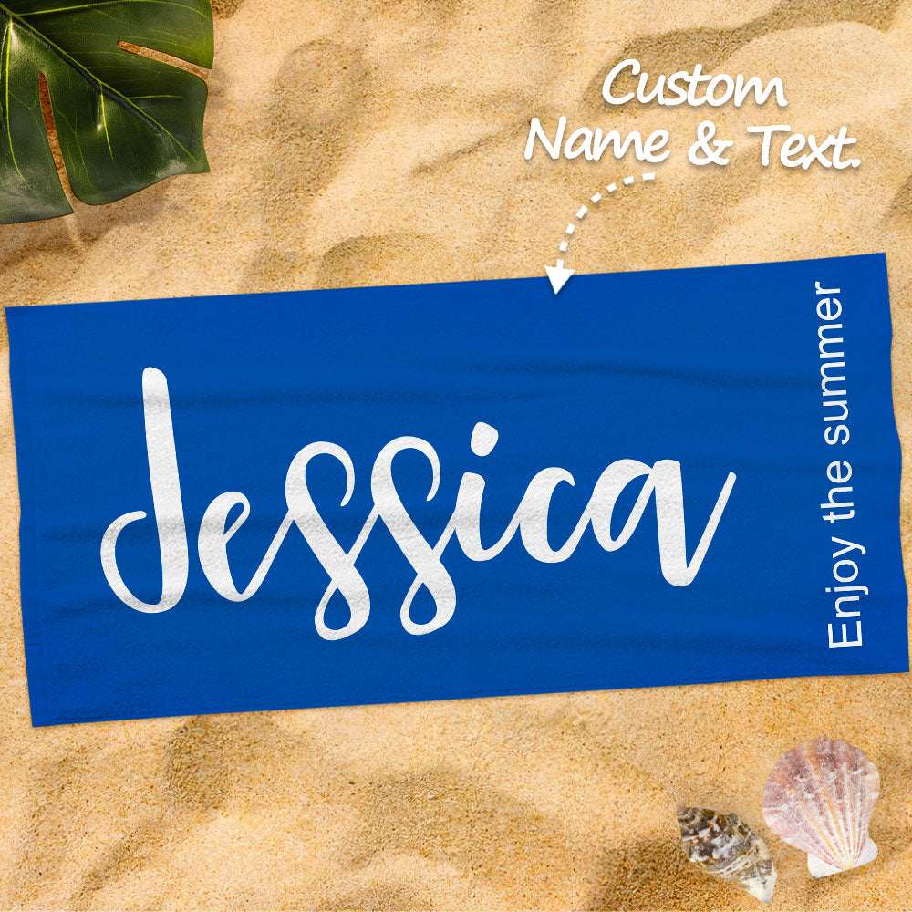 Telo Mare Personalizzato con Nome Asciugamano Piscina spiaggia asciugamano