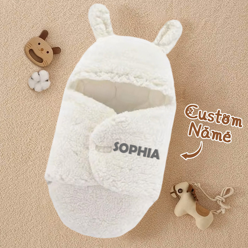 Sacca Nanna Coniglietto Personalizzata con Nome Swaddle Neonato sacco