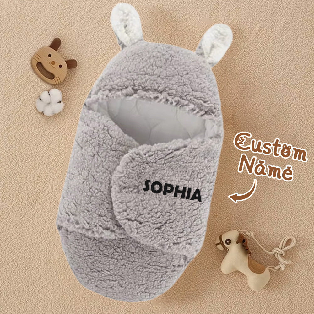 Sacca Nanna Coniglietto Personalizzata con Nome Swaddle Neonato sacco