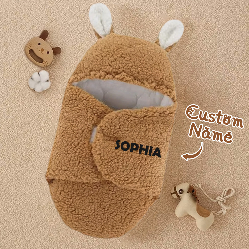 Sacca Nanna Coniglietto Personalizzata con Nome Swaddle Neonato sacco
