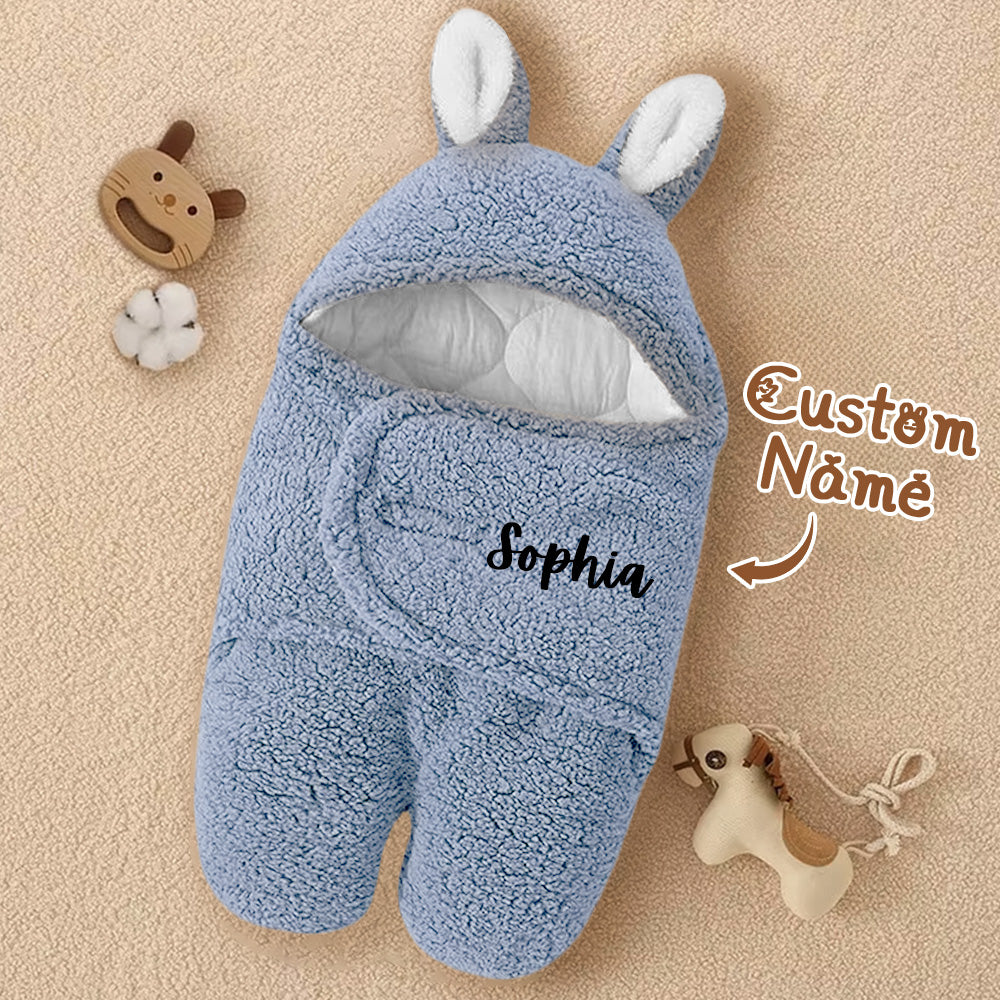 Sacca Nanna Coniglietto Personalizzata con Nome Swaddle Neonato sacco