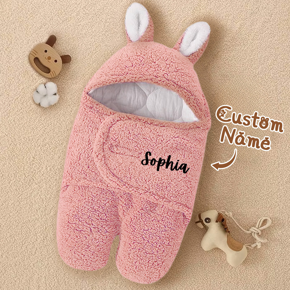 Sacca Nanna Coniglietto Personalizzata con Nome Swaddle Neonato sacco