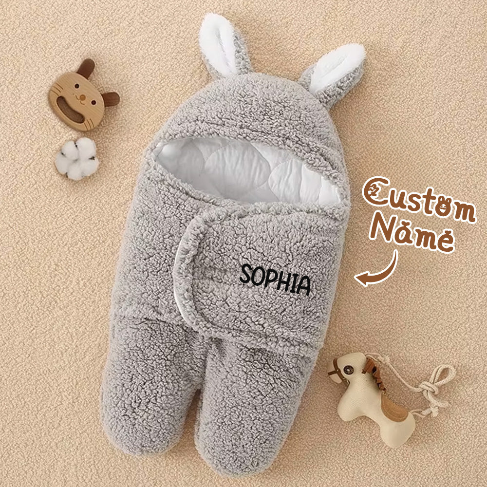 Sacca Nanna Coniglietto Personalizzata con Nome Swaddle Neonato sacco