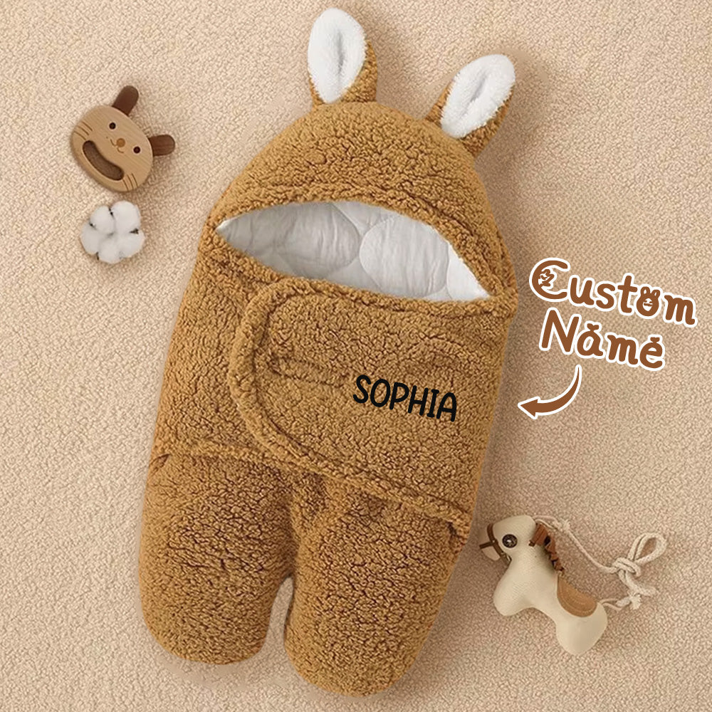 Sacca Nanna Coniglietto Personalizzata con Nome Swaddle Neonato sacco