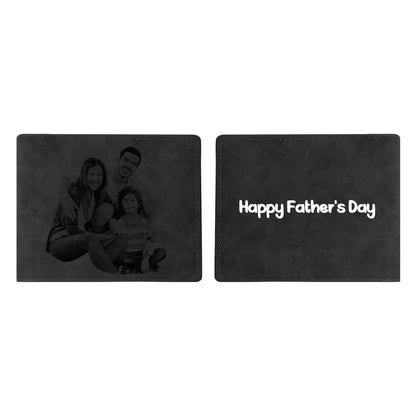 Portafoglio Uomo Personalizzato con Foto e Testo – Regalo Unico per la Festa del Papà e Occasioni Speciali papà