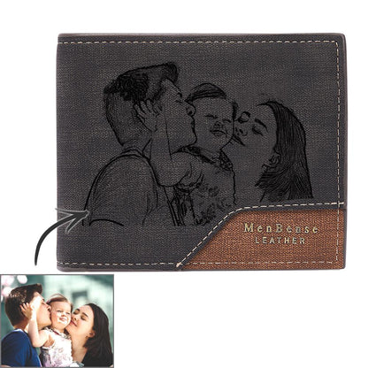 Portafoglio Uomo Personalizzato con Foto – Un Regalo Unico ed Elegante per Custodire i tuoi Ricordi papà