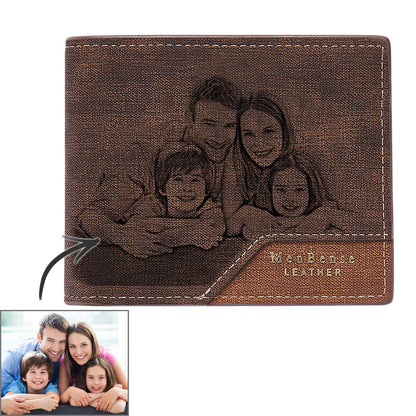 Portafoglio Uomo Personalizzato con Foto – Un Regalo Unico ed Elegante per Custodire i tuoi Ricordi papà
