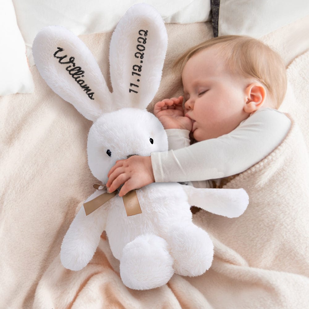 Coniglietto Peluche Personalizzato con Nome Regalo Neonato Nascita
