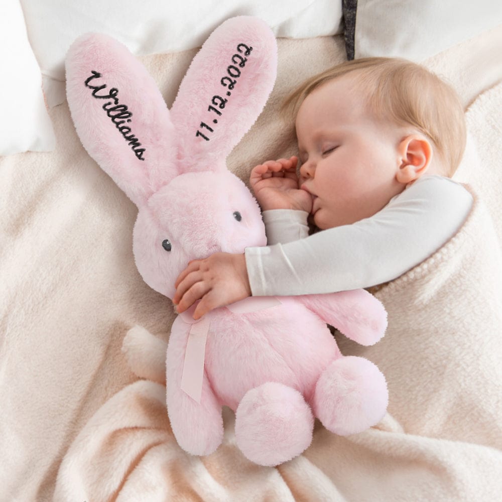 Coniglietto Peluche Personalizzato con Nome Regalo Neonato Nascita