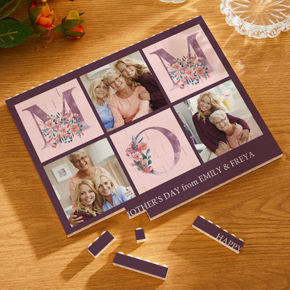 Puzzle Mattoncini Personalizzato Trio Foto Regalo Festa della Mamma