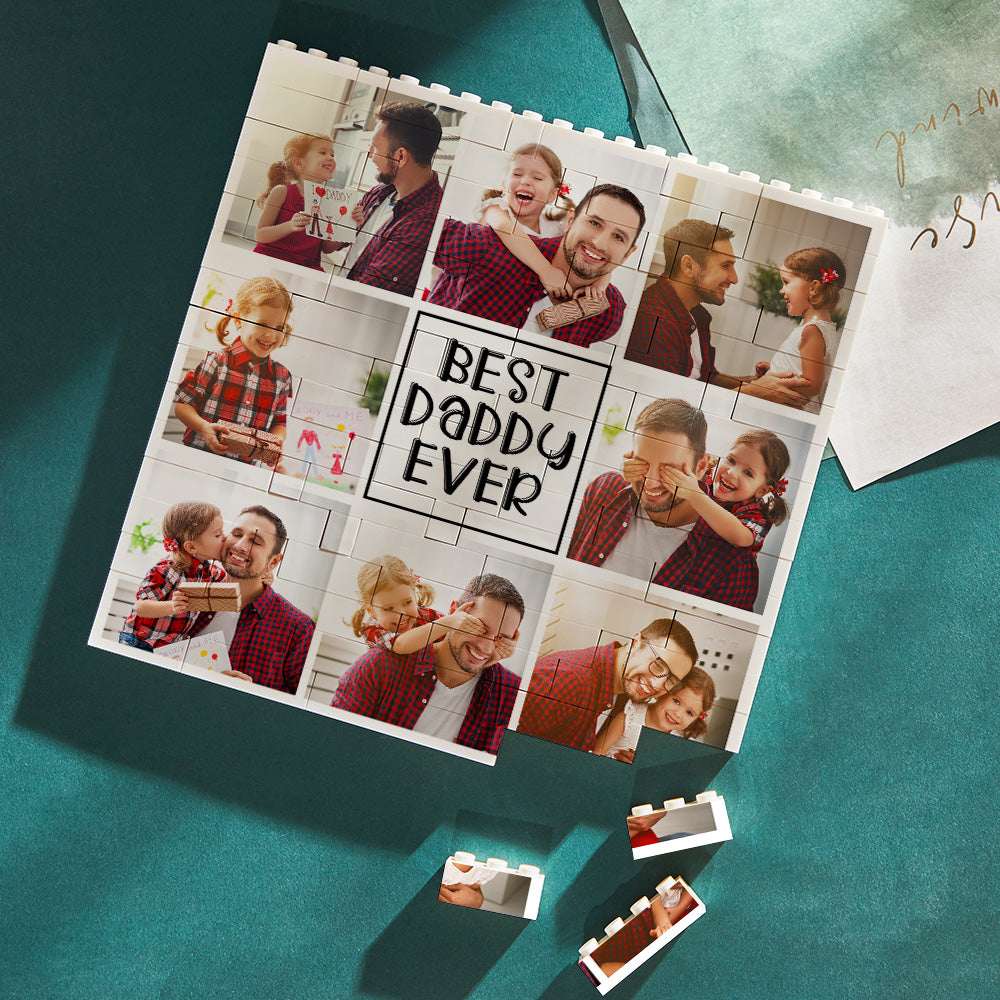 Puzzle Mattoncini Personalizzato con Foto - Regalo Creativo "Best Daddy Ever"