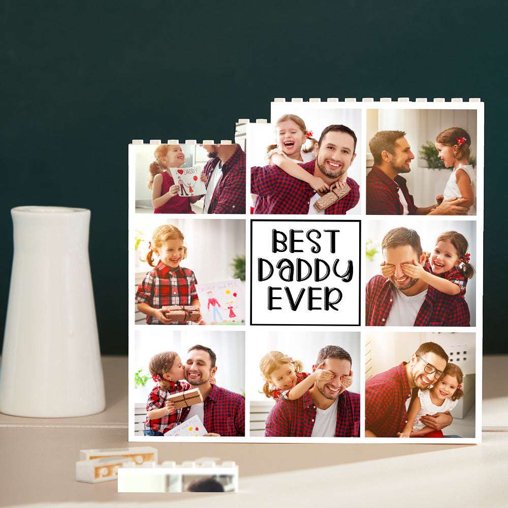 Puzzle Mattoncini Personalizzato con Foto - Regalo Creativo "Best Daddy Ever"