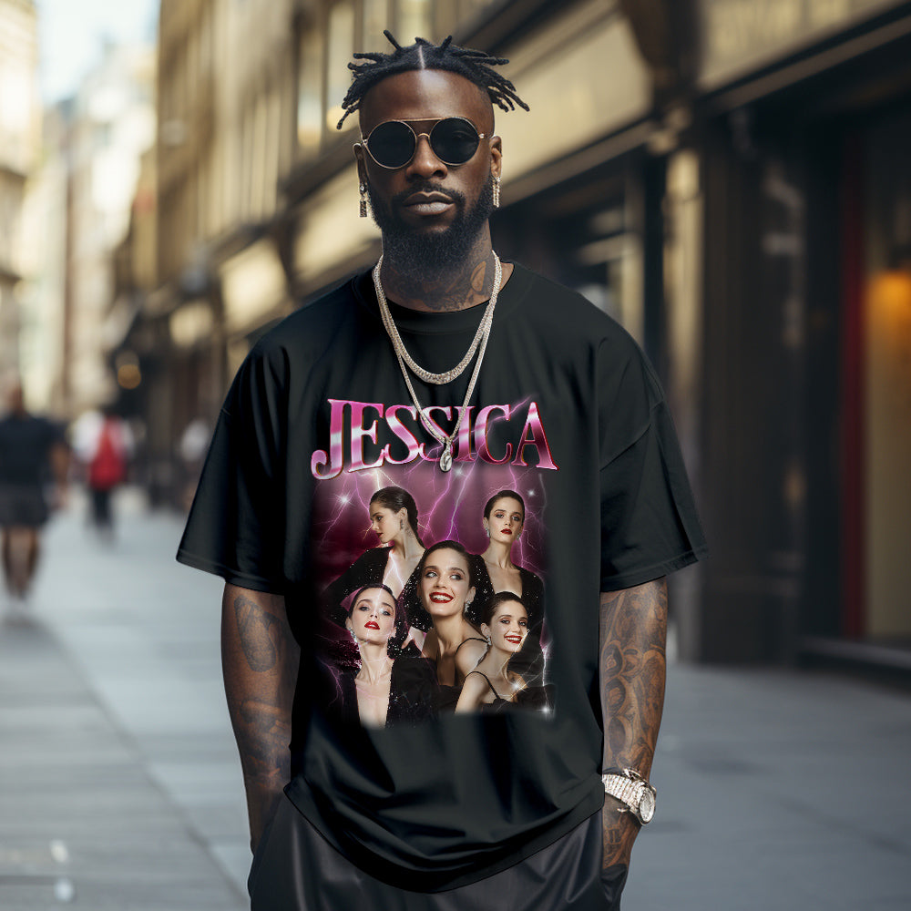 T-shirt Vintage Personalizzata con Foto e Nome