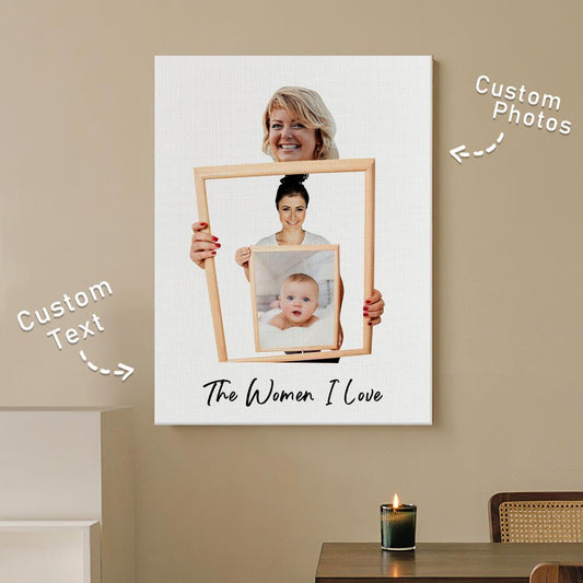 Tela Personalizzata "Le Età della Famiglia" Regalo Festa della Mamma