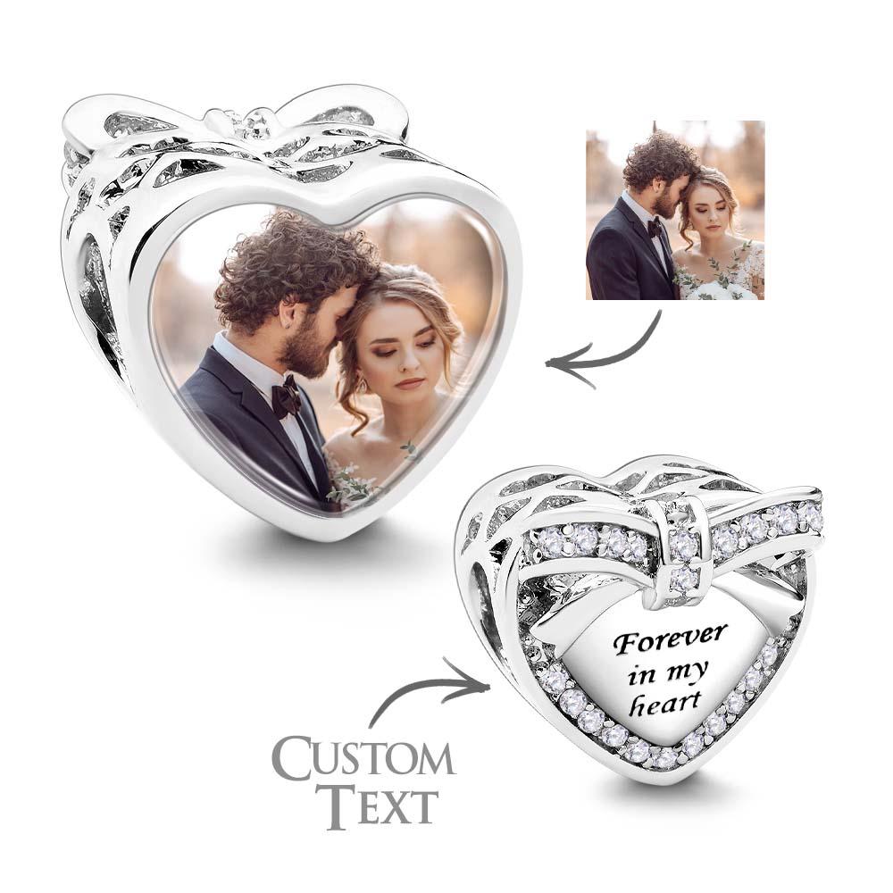 Charm Farfalla Personalizzato con Foto e Incisione Ciondolo Donna