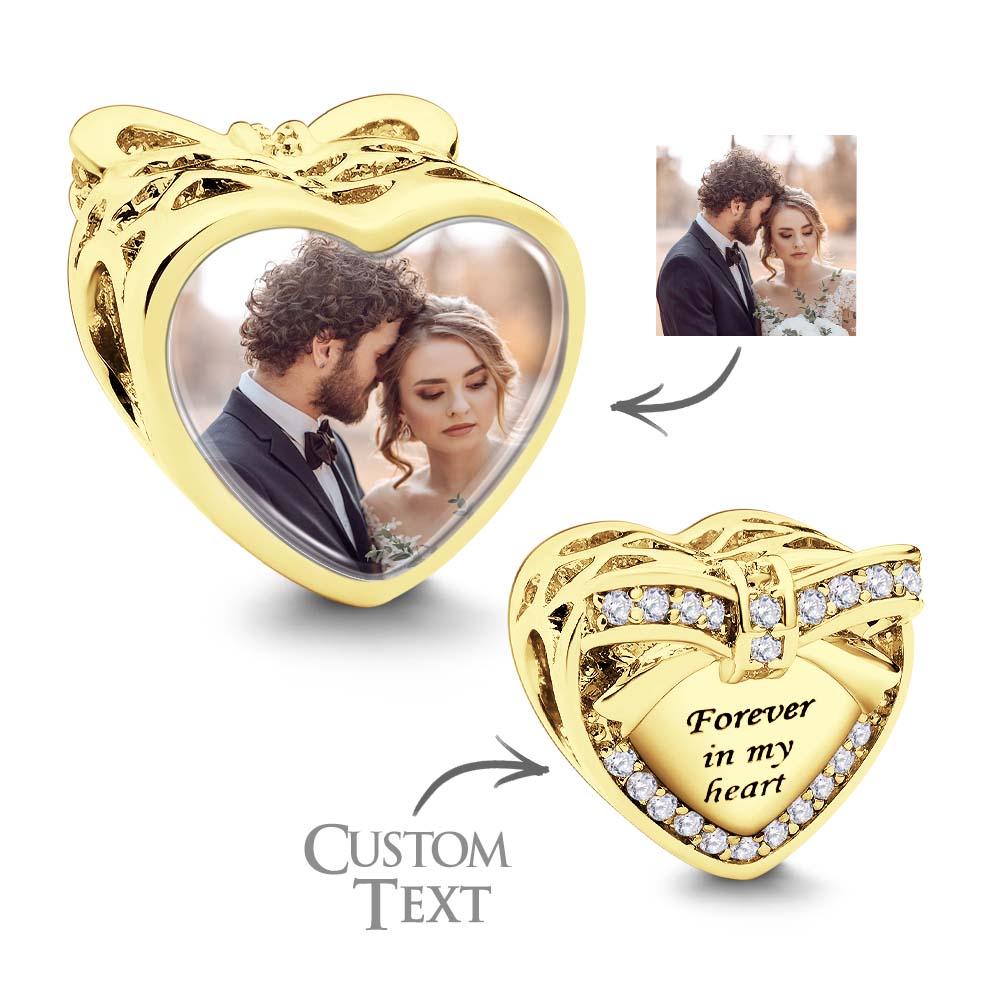 Charm Farfalla Personalizzato con Foto e Incisione Ciondolo Donna