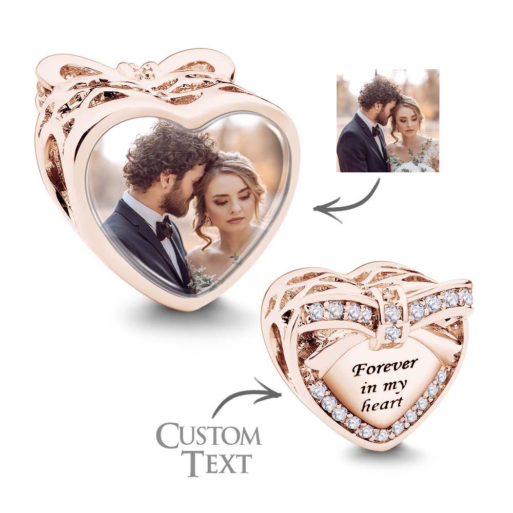 Charm Farfalla Personalizzato con Foto e Incisione Ciondolo Donna