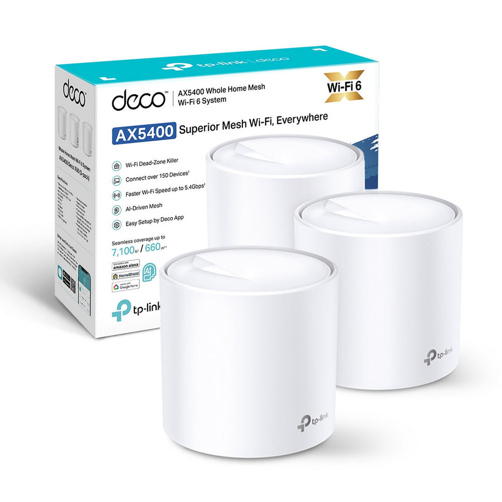 Deco X60 Sistema Mesh Wi-Fi 6 AX5400Mbps, 3pz