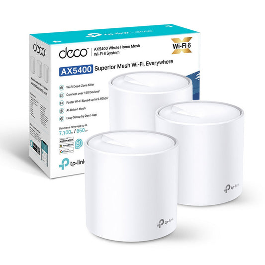Deco X60 Sistema Mesh Wi-Fi 6 AX5400Mbps, 3pz