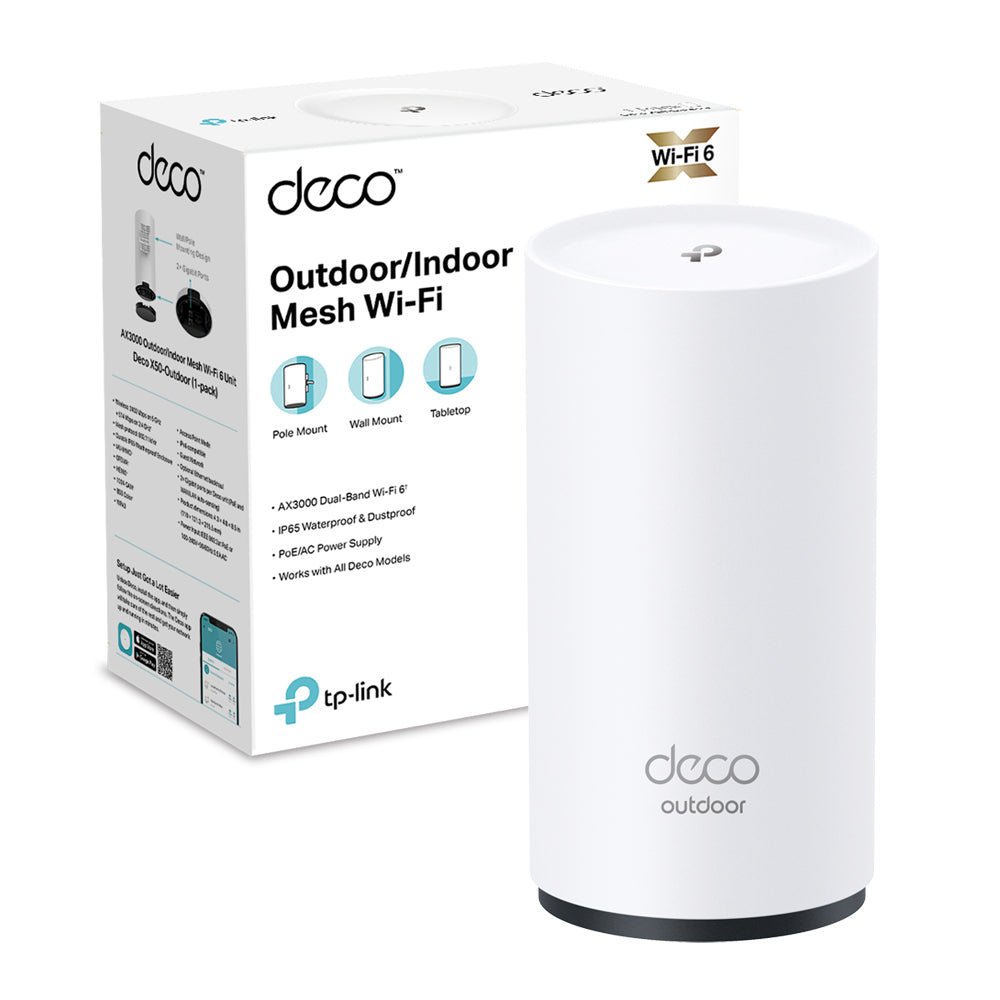 Deco X50-Outdoor Sistema Mesh Wi-Fi 6 AX3000Mbps, 1pz