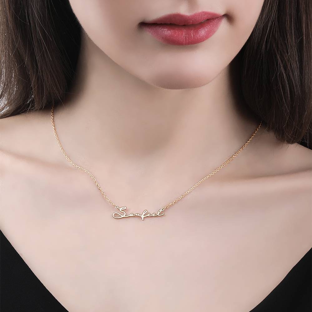 Collana con Nome Personalizzata Stile Firma Calligrafici idea regalo lei donna mamma