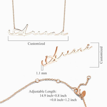 Collana con Nome Personalizzata Stile Firma Calligrafici idea regalo lei donna mamma