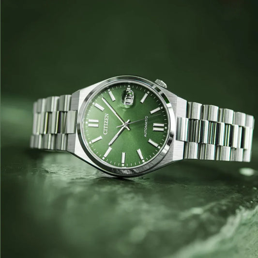 Citizen TSUYOSA Automatic 8210 Peaceful Green Dial – Orologio Meccanico Uomo Acciaio – Cod. NJ0158-89Z