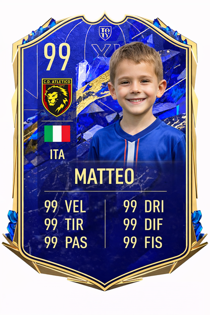 Carta Fifa gigante personalizzata