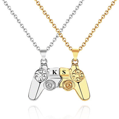 Collana Magnetica Coppia Personalizzata Iniziali Regalo Amore Gamer