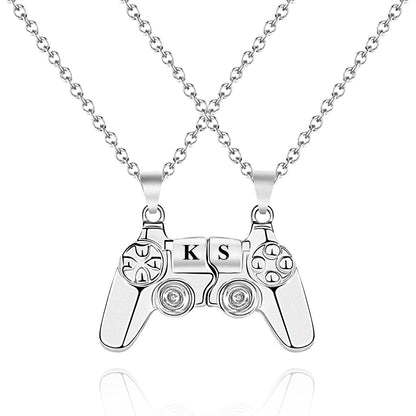 Collana Magnetica Coppia Personalizzata Iniziali Regalo Amore Gamer