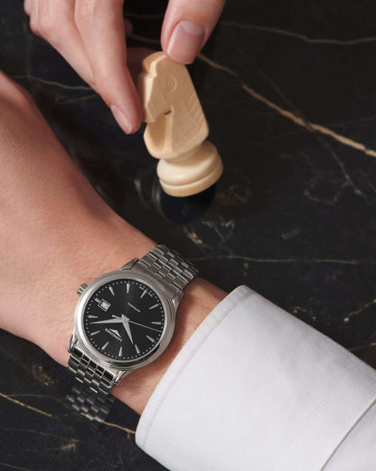 Longines Flagship Classic – Orologio automatico Swiss Made nero L4.984.4.59.6