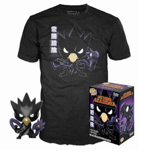 Funko Pop ! Tees My Hero Academia Dark Tokoyami Vinyl Figure + T-Shirt Tgl M