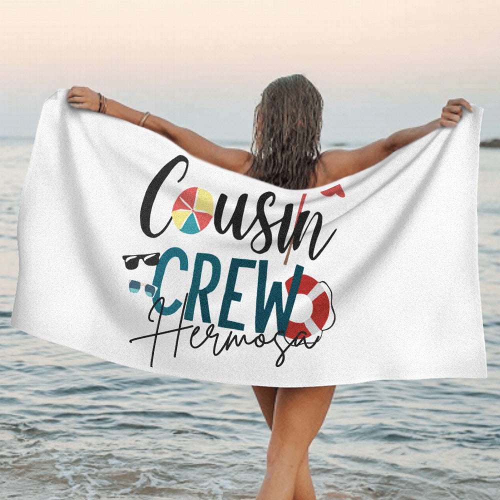 Telo Mare Personalizzato Cousin Crew Asciugamano Spiaggia Famiglia