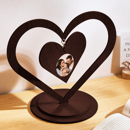 Ornamento a Cuore Personalizzato con Foto Cornice Creativa idea regalo mamma papà famiglia lui lei anniversario