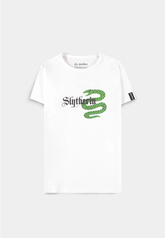 T-shirt Harry Potter Serpeverde Bambino - Maglietta Ufficiale Slytherin Bianca