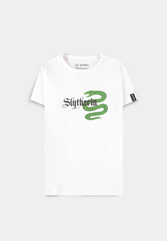 T-shirt Harry Potter Serpeverde Bambino - Maglietta Ufficiale Slytherin Bianca
